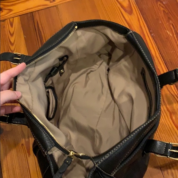 Tumi Black Leather Tote Bag - Picture 2 of 7